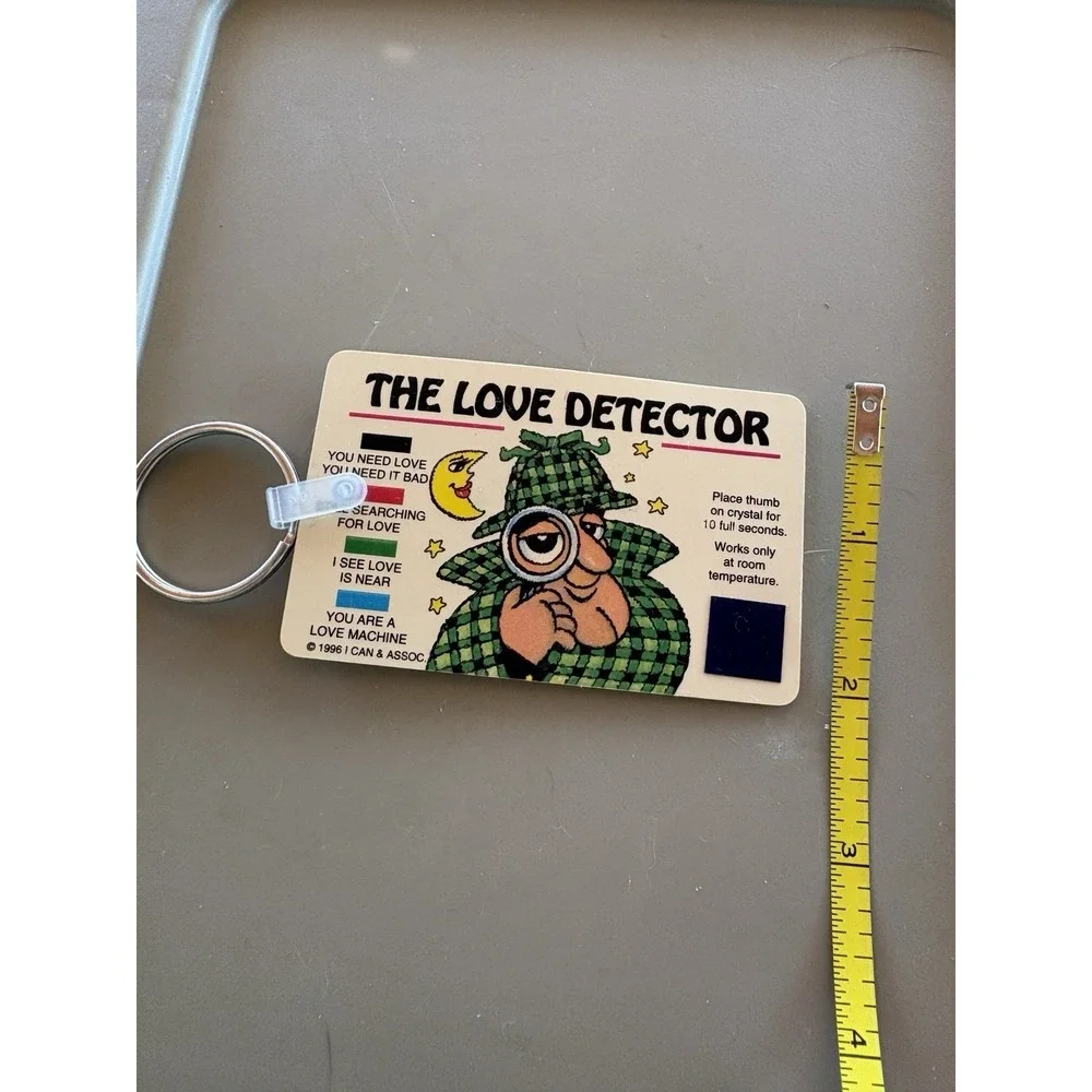 Vintage Keychain Test Your Love Rate Mood Novelty Key Ring Fob 1996